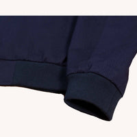 Blue Flowers x Magenta Jacket - Navy Blue