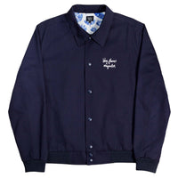 Blue Flowers x Magenta Jacket - Navy Blue