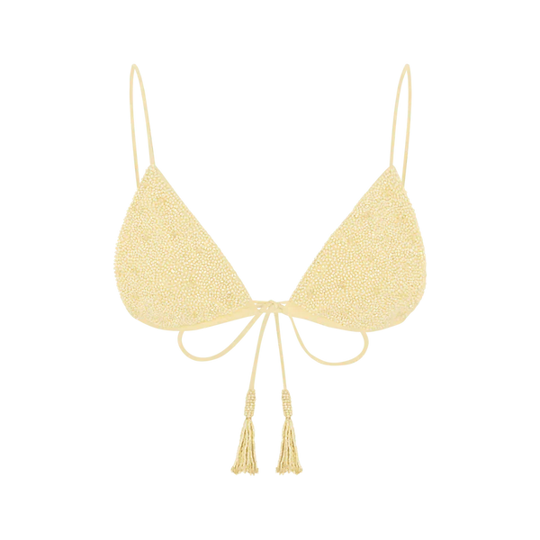 Nixie Triangle Shape Bikini Top Yellow