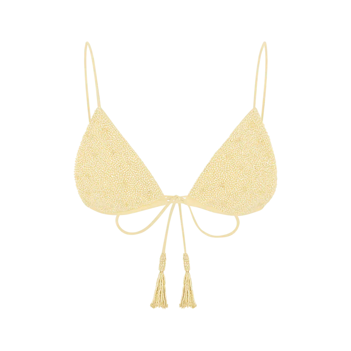 Nixie Triangle Shape Bikini Top Yellow