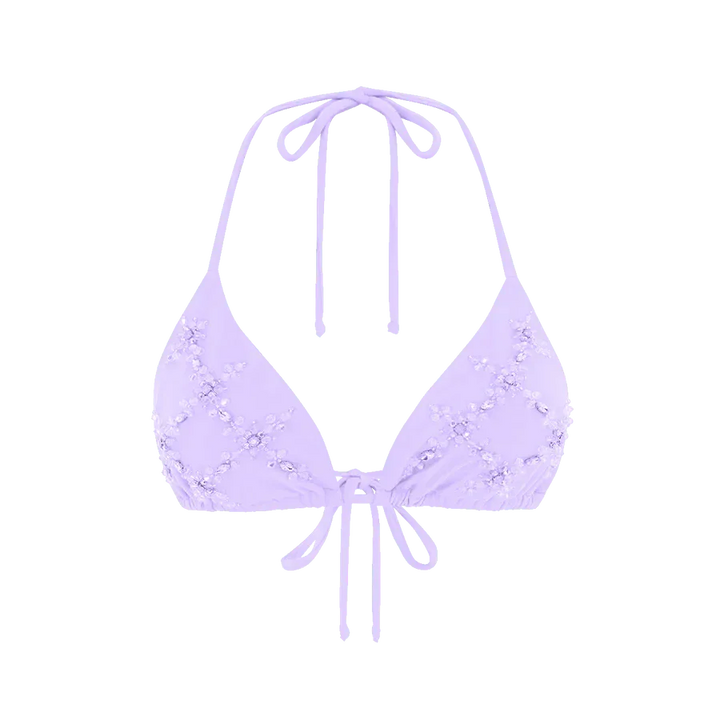 Rose Luxe Self-Tie Bikini Top