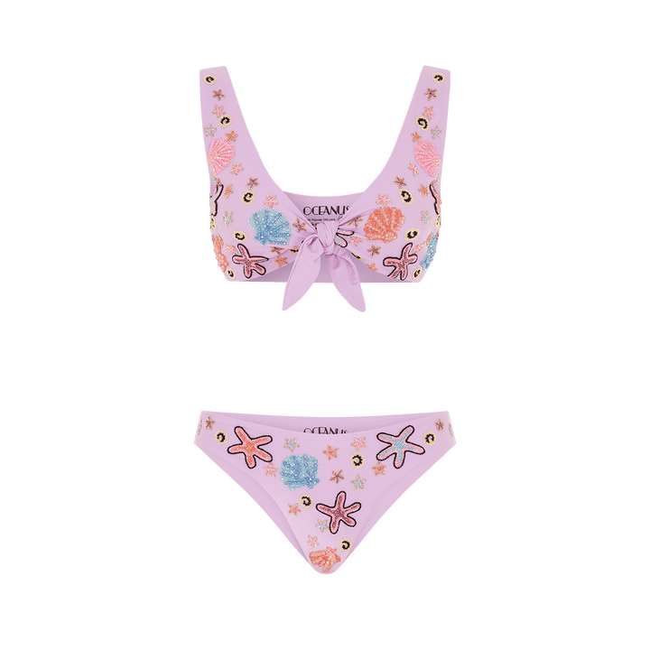 Orla Tie In The Middle Bikini Bottom Lilac
