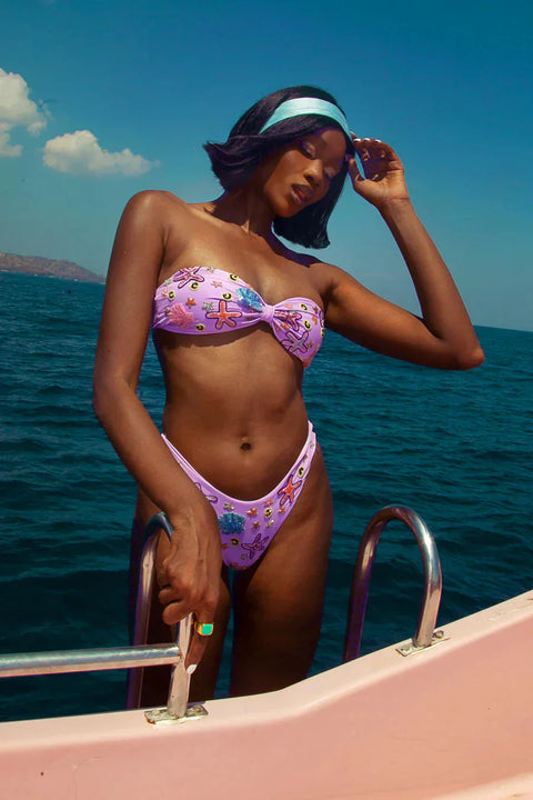 Quinn Clasp Closure Bikini Top Lilac